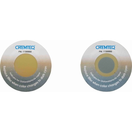 Chemteq Filter Change Indicator Sticker for Formaldehyde Vapor, PK5 113-0000